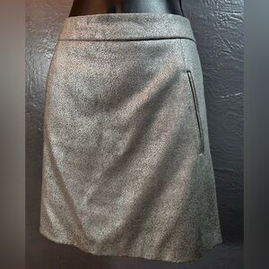 GAP Shimmering Silver Mini Skirt SIZE 14